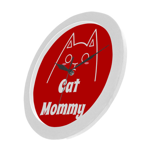 Love My Cat Mommy Circular Plastic Wall clock