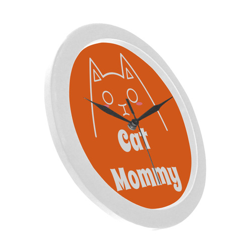 Love My Cat Mommy Circular Plastic Wall clock