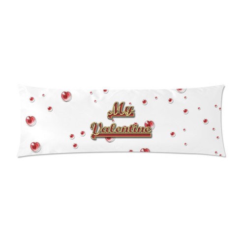 Valentine Heart Custom Zippered Pillow Case 21"x60"(Two Sides)