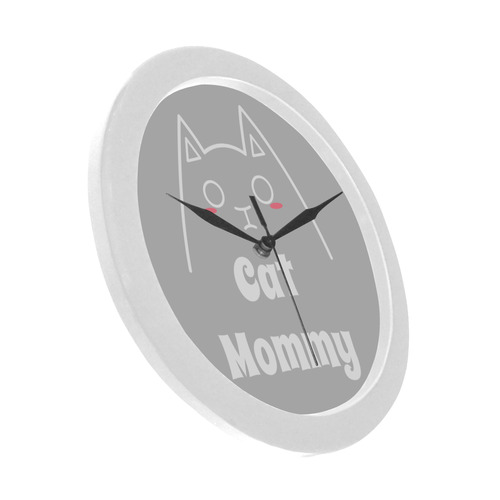 Love My Cat Mommy Circular Plastic Wall clock