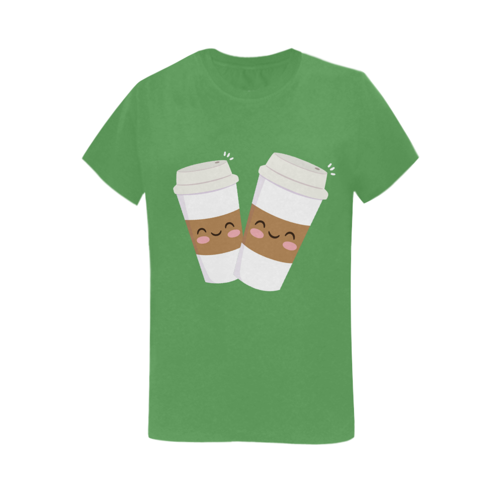 Coffee shirt 2 Women's T-Shirt in USA Size (Two Sides Printing)