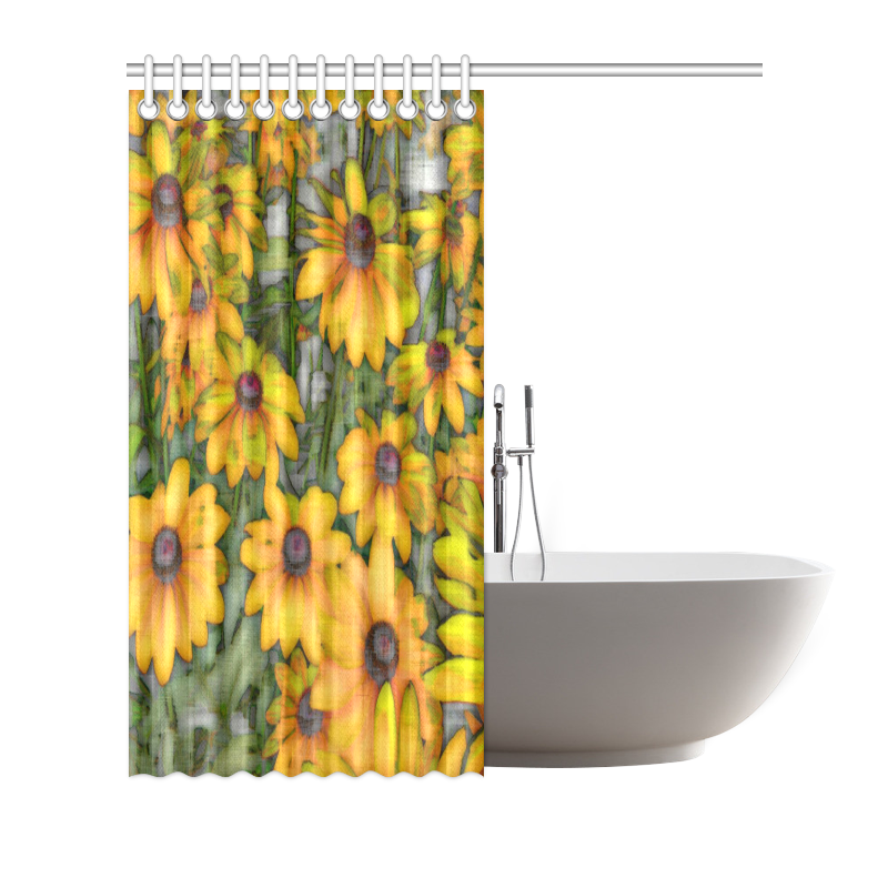 Amazing Floral 28A by FeelGood Shower Curtain 72"x72"