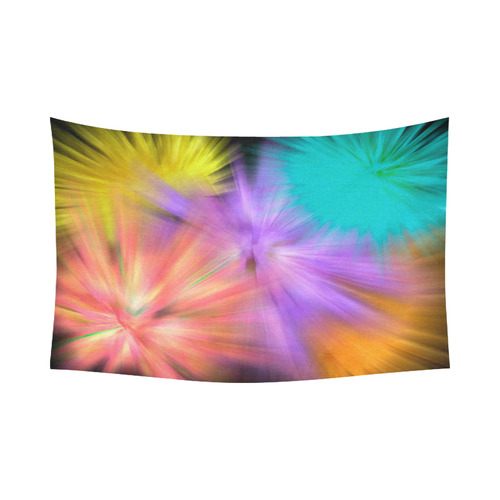 Fireworks Cotton Linen Wall Tapestry 90"x 60"