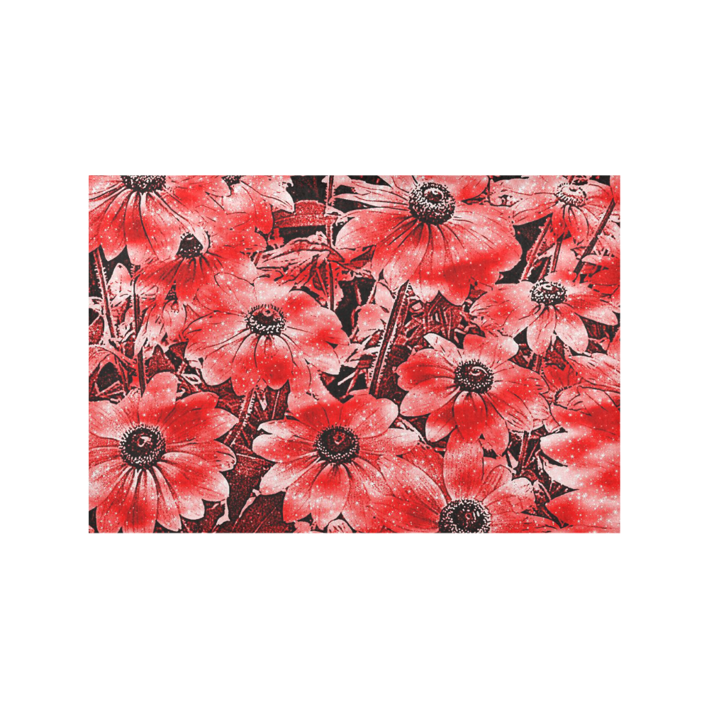 wonderful sparkling Floral E by JamColors Placemat 12’’ x 18’’ (Set of 6)