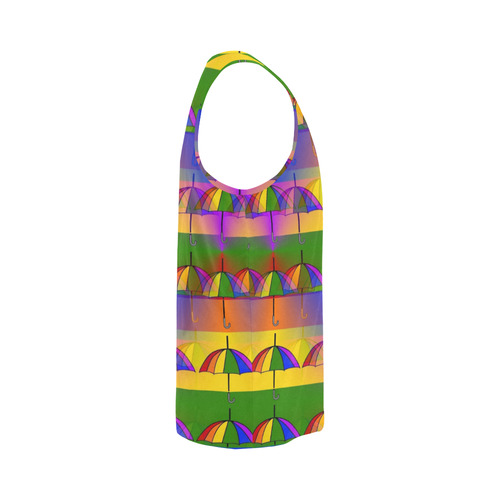 Rainbow Umbrella Pop by Popart Lover All Over Print Tank Top for Men (Model T43)