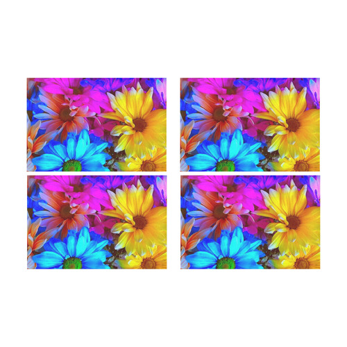 Amazing Floral 27 B by FeelGood Placemat 12’’ x 18’’ (Set of 4)