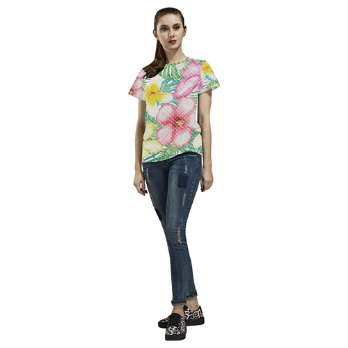 Tropics1 All Over Print T-Shirt for Women (USA Size) (Model T40)