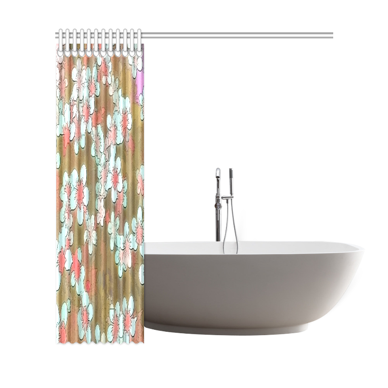 lovely floral 29 A by FeelGood Shower Curtain 69"x72"