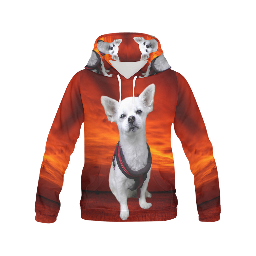Dog Chihuahua All Over Print Hoodie for Men (USA Size) (Model H13)