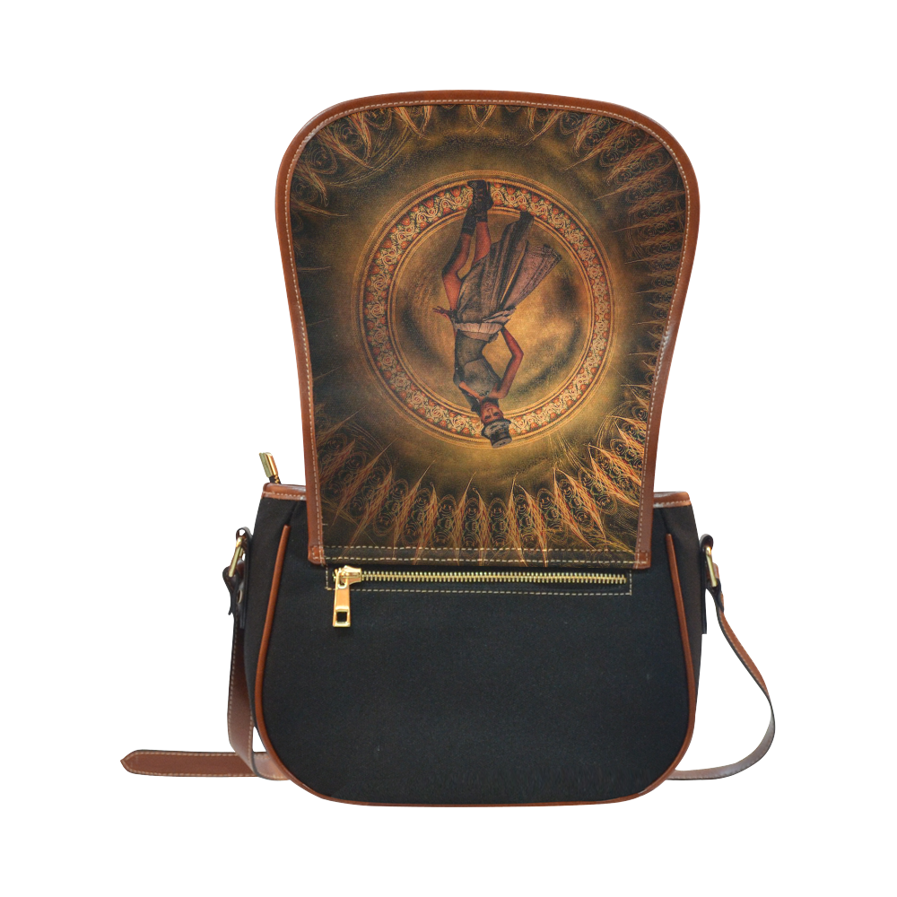 fantasy Steampunk Lady C by JamColors Saddle Bag/Small (Model 1649)(Flap Customization)