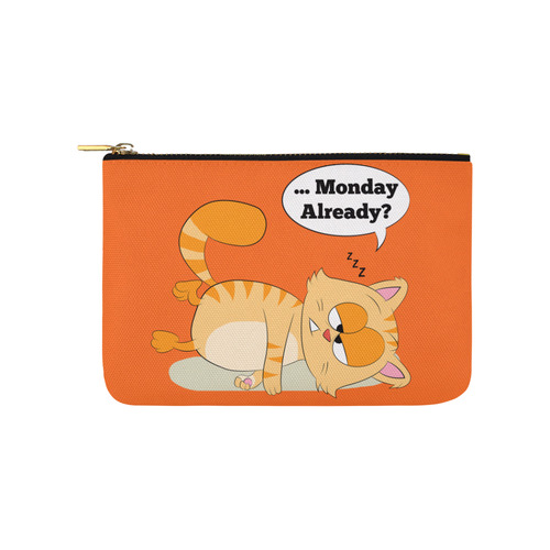 Even Cat Hates Monday Carry-All Pouch 9.5''x6''