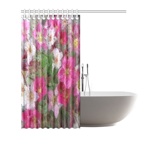 Amazing Floral 29C by FeelGood Shower Curtain 72"x72"
