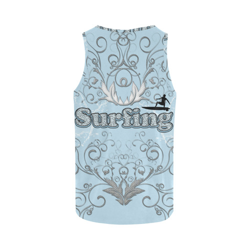Surfboarder with decorative floral elements All Over Print Tank Top for Men (Model T43)