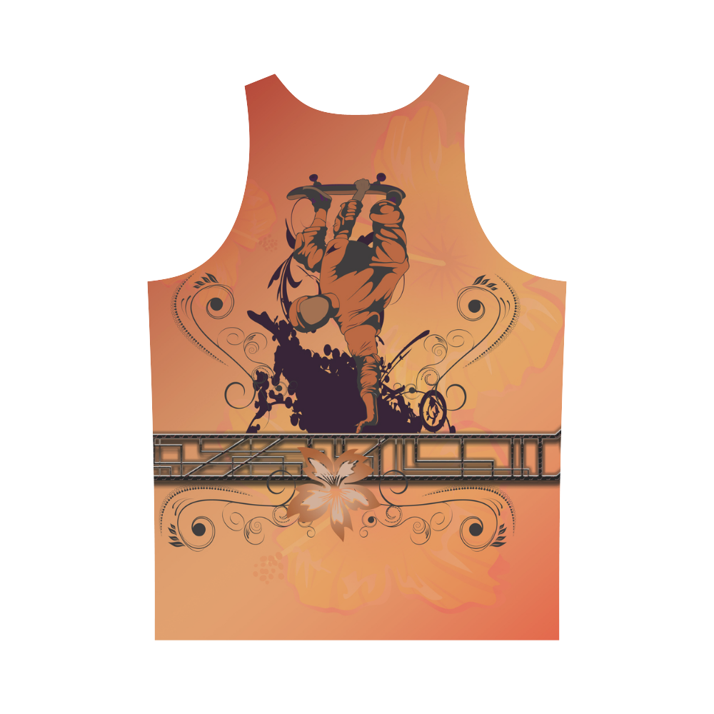 Skadeboarder with floral elements All Over Print Tank Top for Men (Model T43)