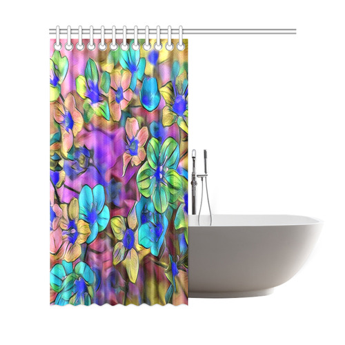 Amazing Floral 29A by FeelGood Shower Curtain 69"x72"