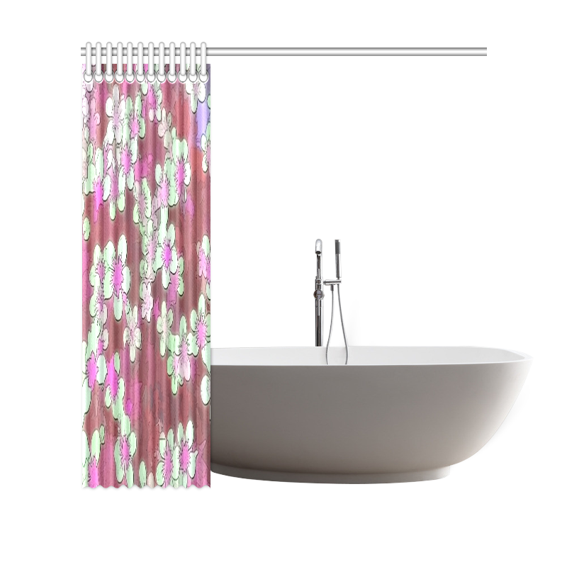 lovely floral 29 B by FeelGood Shower Curtain 69"x70"