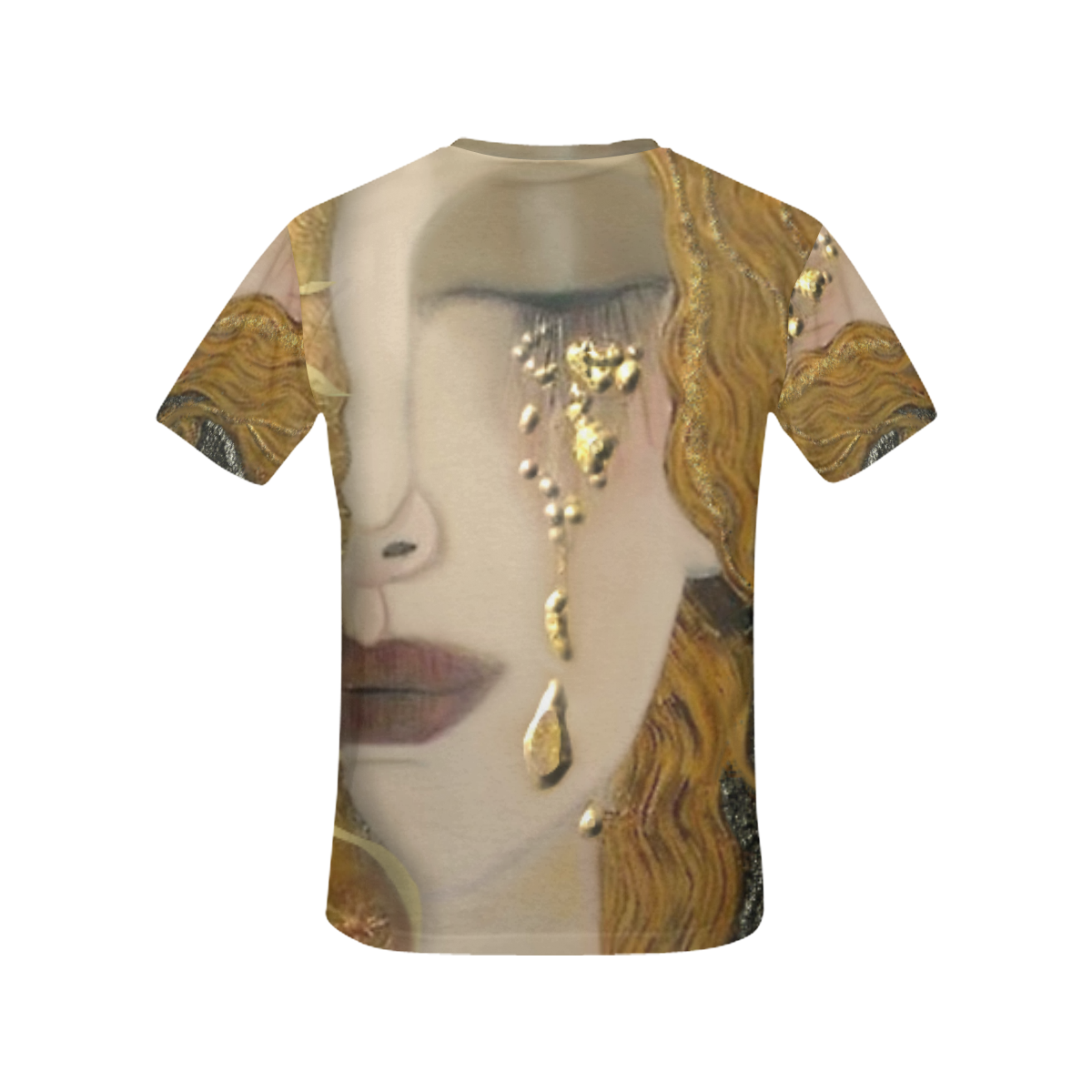 Gold Klimt All Over Print T-Shirt for Women (USA Size) (Model T40)