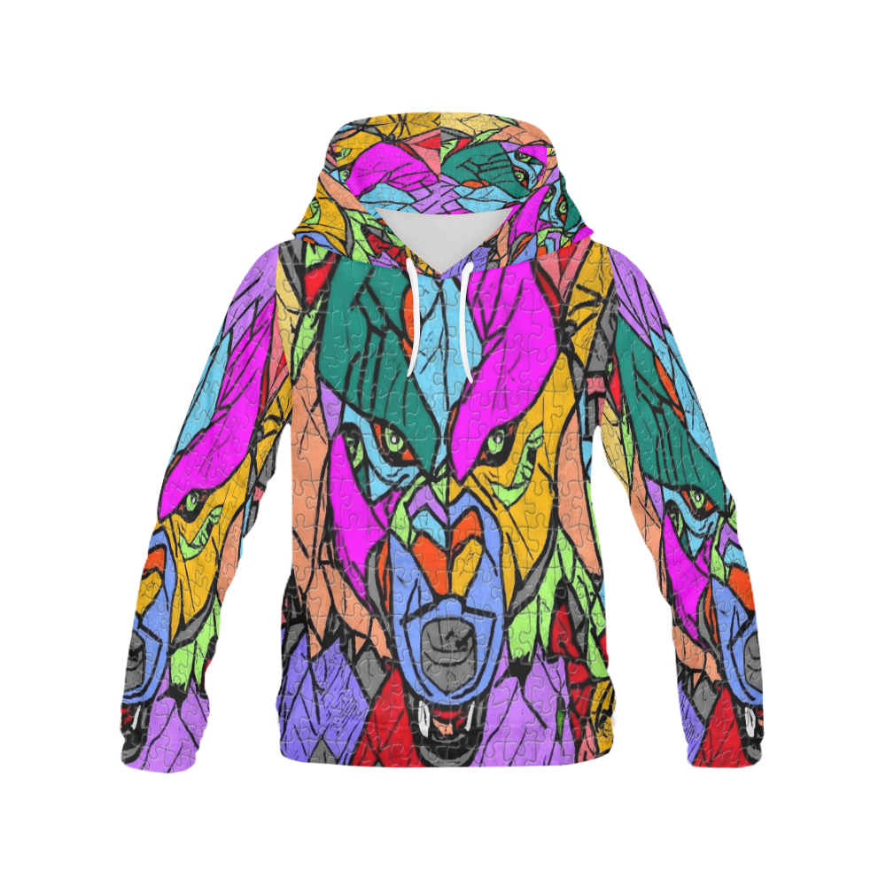 Wolf by Popart Lover All Over Print Hoodie for Women (USA Size) (Model H13)