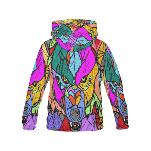 Wolf by Popart Lover All Over Print Hoodie for Women (USA Size) (Model H13)