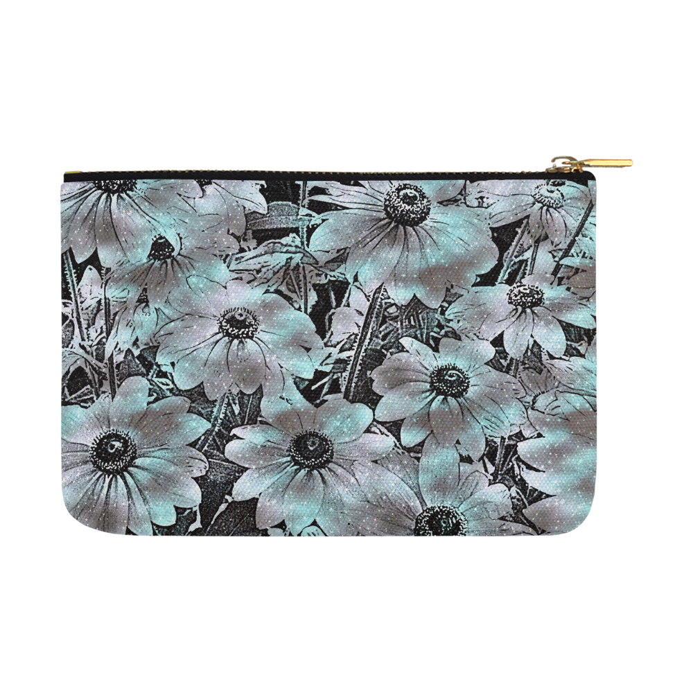 wonderful sparkling Floral C by JamColors Carry-All Pouch 12.5''x8.5''