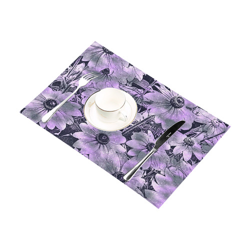 wonderful sparkling Floral B by JamColors Placemat 12’’ x 18’’ (Set of 6)