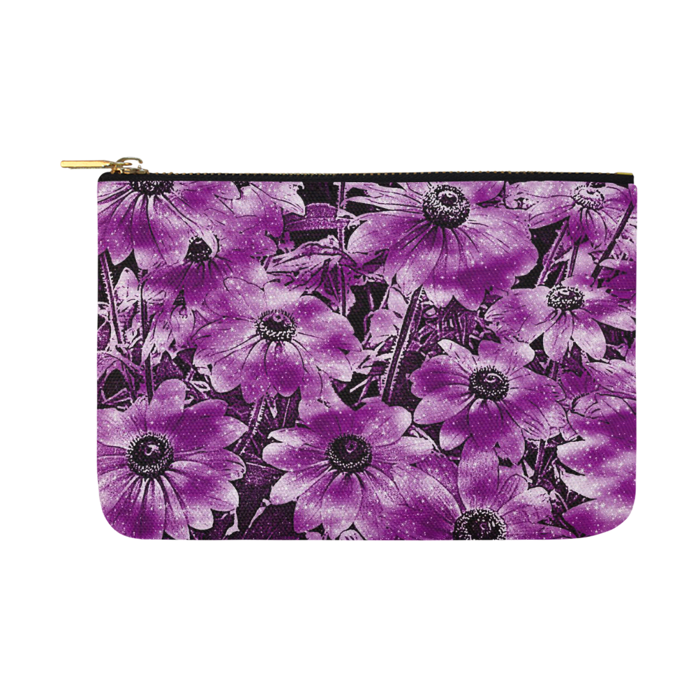 wonderful sparkling Floral D by JamColors Carry-All Pouch 12.5''x8.5''