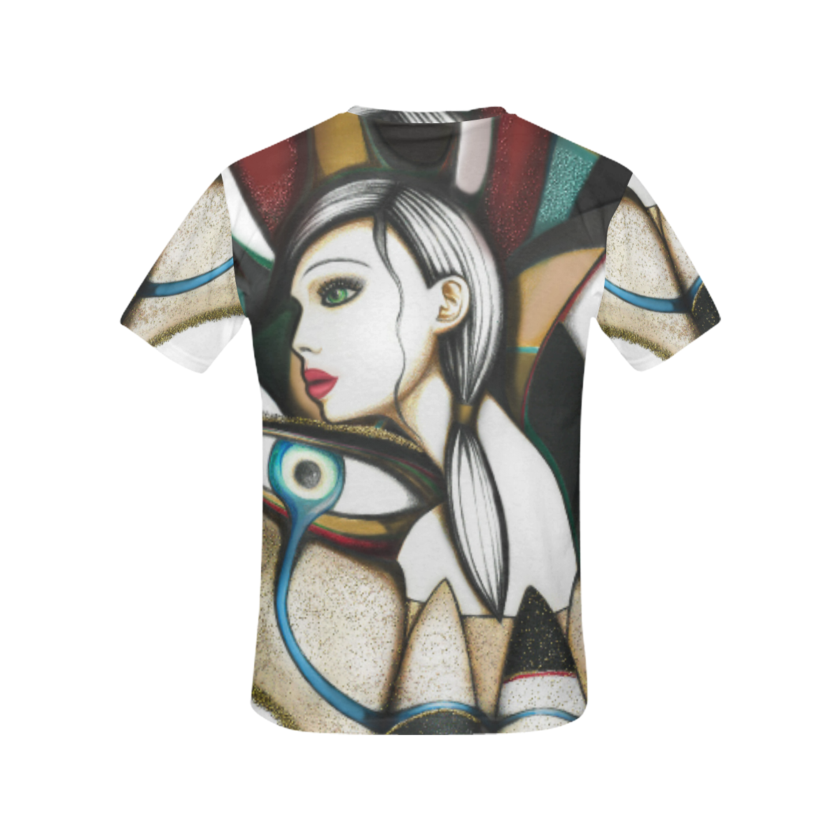 Psychedelic Girl All Over Print T-Shirt for Women (USA Size) (Model T40)