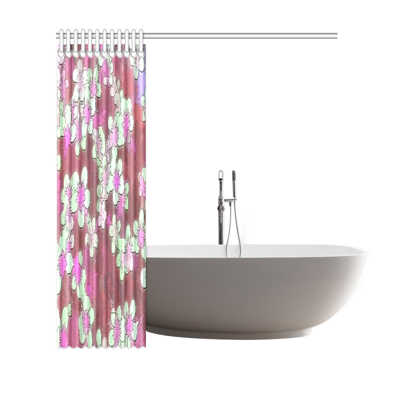 lovely floral 29 B by FeelGood Shower Curtain 69"x72"
