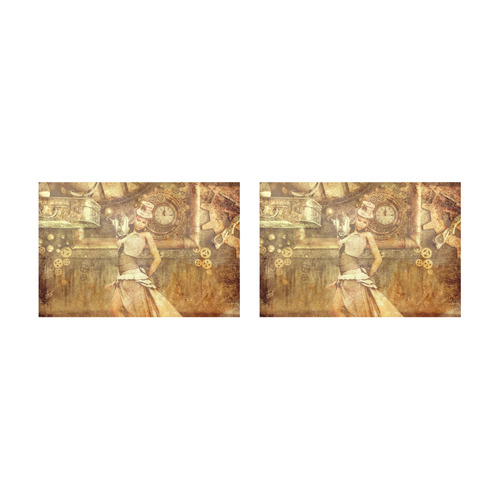 fantasy Steampunk Lady A by JamColors Placemat 12’’ x 18’’ (Set of 2)