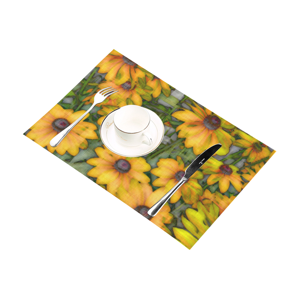 Amazing Floral 28A by FeelGood Placemat 12’’ x 18’’ (Set of 6)