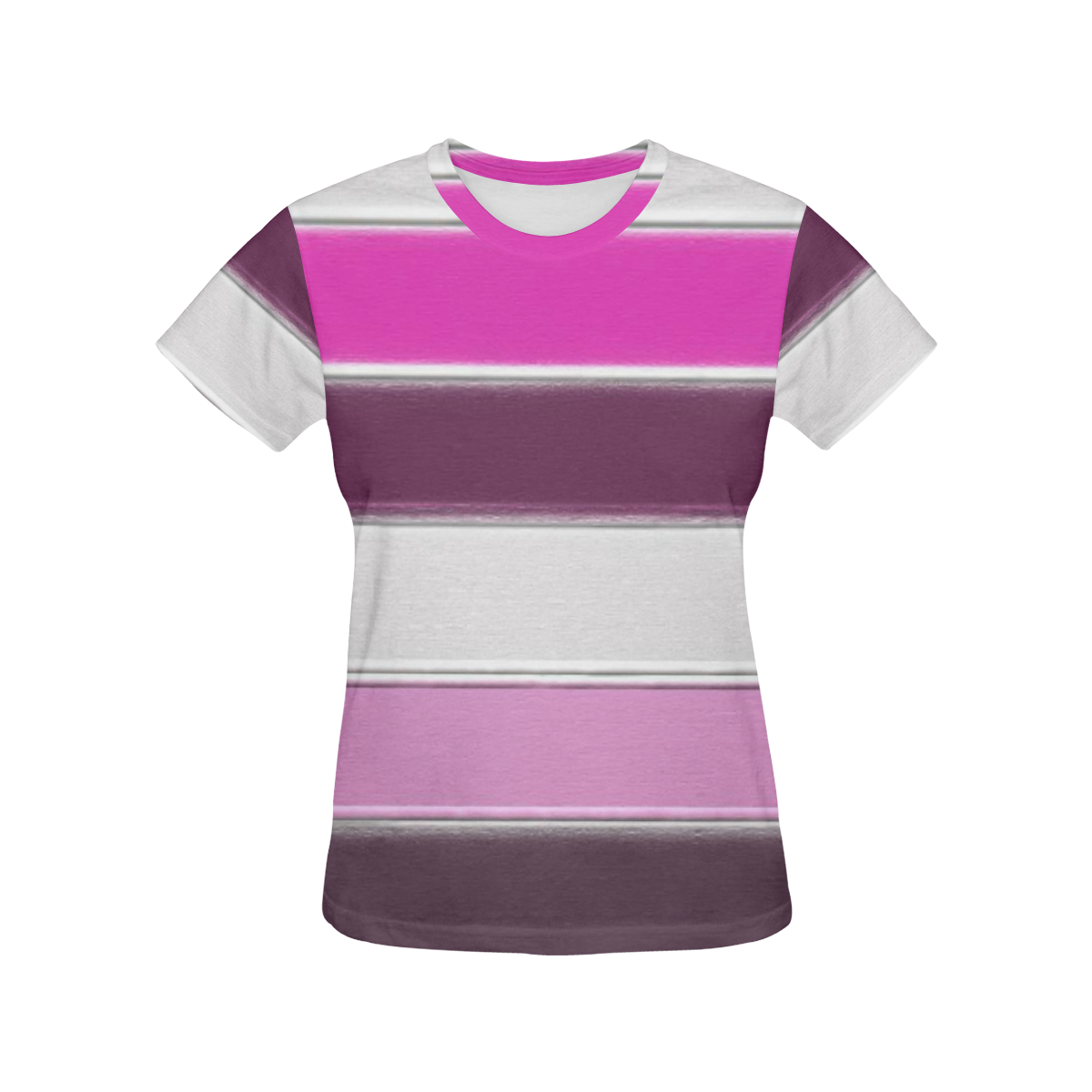 Pink All Over Print T-Shirt for Women (USA Size) (Model T40)