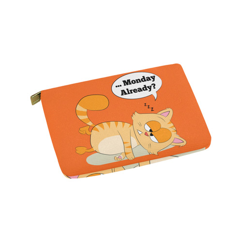 Even Cat Hates Monday Carry-All Pouch 9.5''x6''