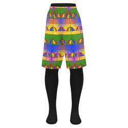Rainbow Umbrella by Popart Lover Men's Swim Trunk (Model L21)