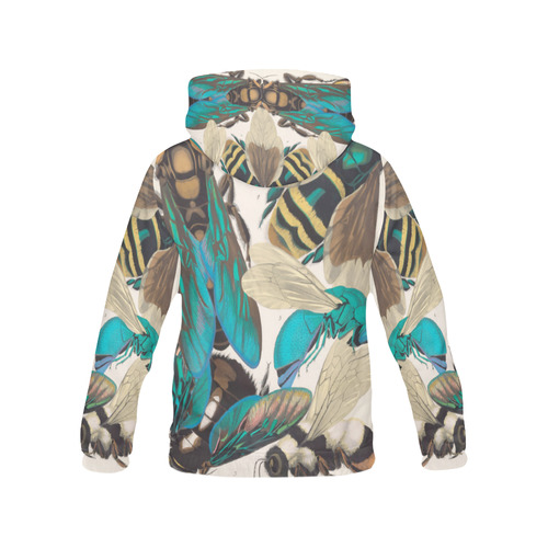Eugène Séguy Art Deco Insects 12 All Over Print Hoodie for Women (USA Size) (Model H13)