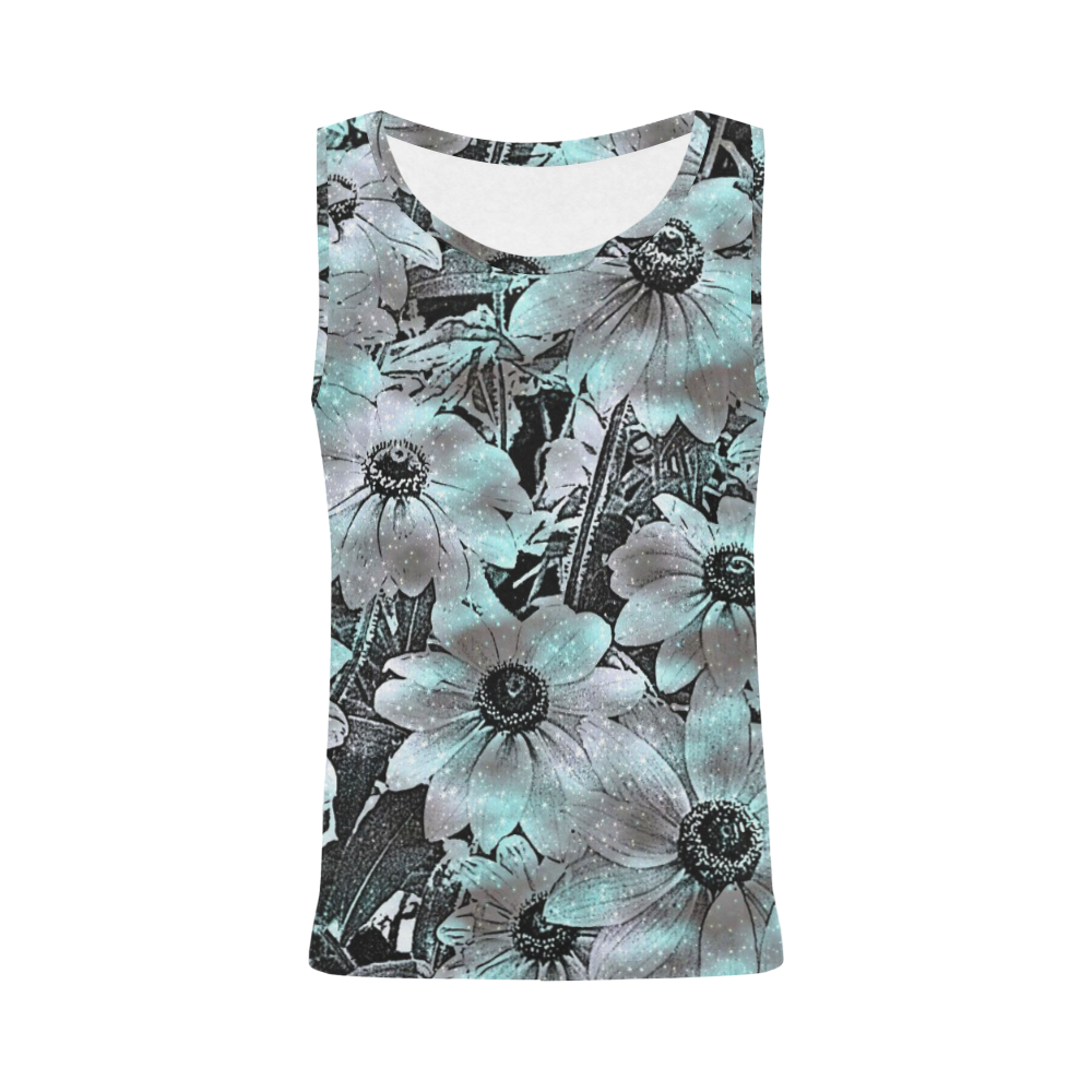 wonderful sparkling Floral C by JamColors All Over Print Tank Top for Women (Model T43)