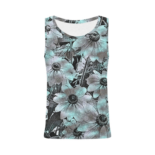 wonderful sparkling Floral C by JamColors All Over Print Tank Top for Women (Model T43)