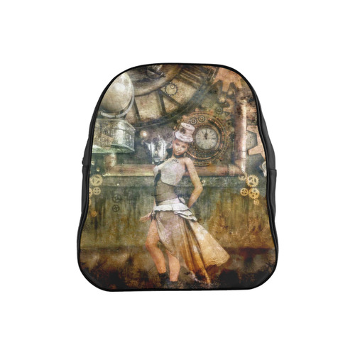 fantasy Steampunk Lady A by JamColors School Backpack (Model 1601)(Small)