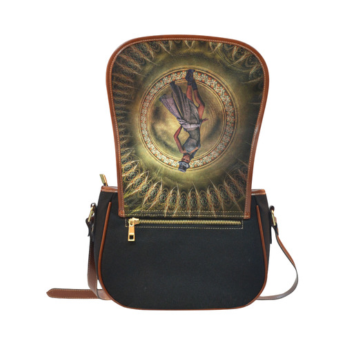 fantasy Steampunk Lady B by JamColors Saddle Bag/Small (Model 1649)(Flap Customization)
