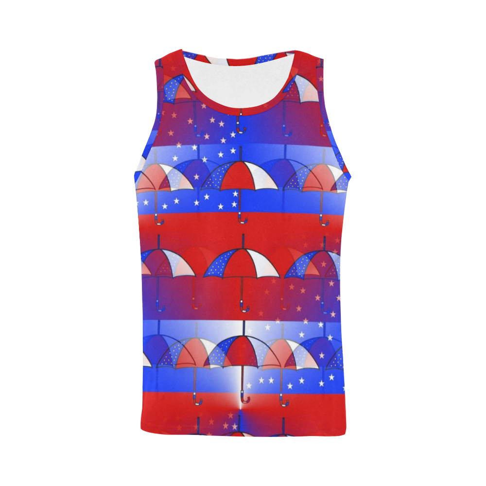 USA Umbrella Pop by Popart Lover All Over Print Tank Top for Men (Model T43)