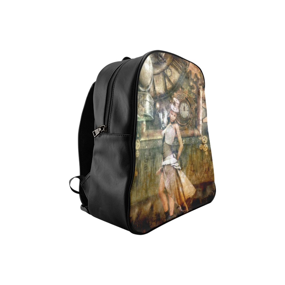 fantasy Steampunk Lady A by JamColors School Backpack (Model 1601)(Small)