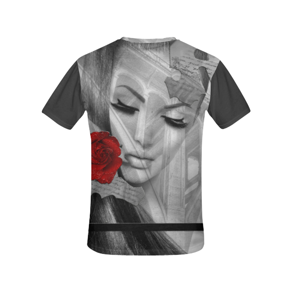 Red Rose All Over Print T-Shirt for Women (USA Size) (Model T40)