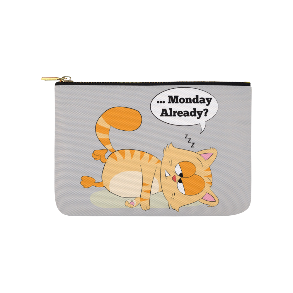 Even Cat Hates Monday Carry-All Pouch 9.5''x6''