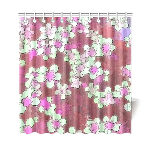 lovely floral 29 B by FeelGood Shower Curtain 69"x72"