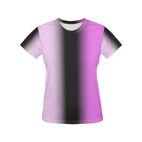 Night Neon Pink All Over Print T-Shirt for Women (USA Size) (Model T40)