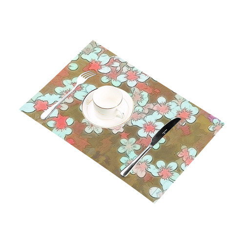 lovely floral 29 A by FeelGood Placemat 12’’ x 18’’ (Set of 2)