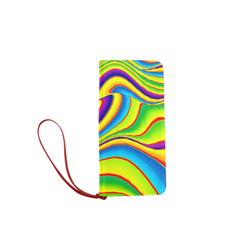 Summer Wave Colors Women's Clutch Wallet (Model 1637)