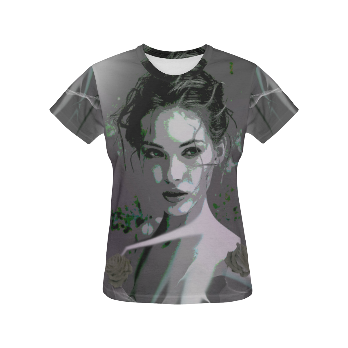 Vintage Girl All Over Print T-Shirt for Women (USA Size) (Model T40)