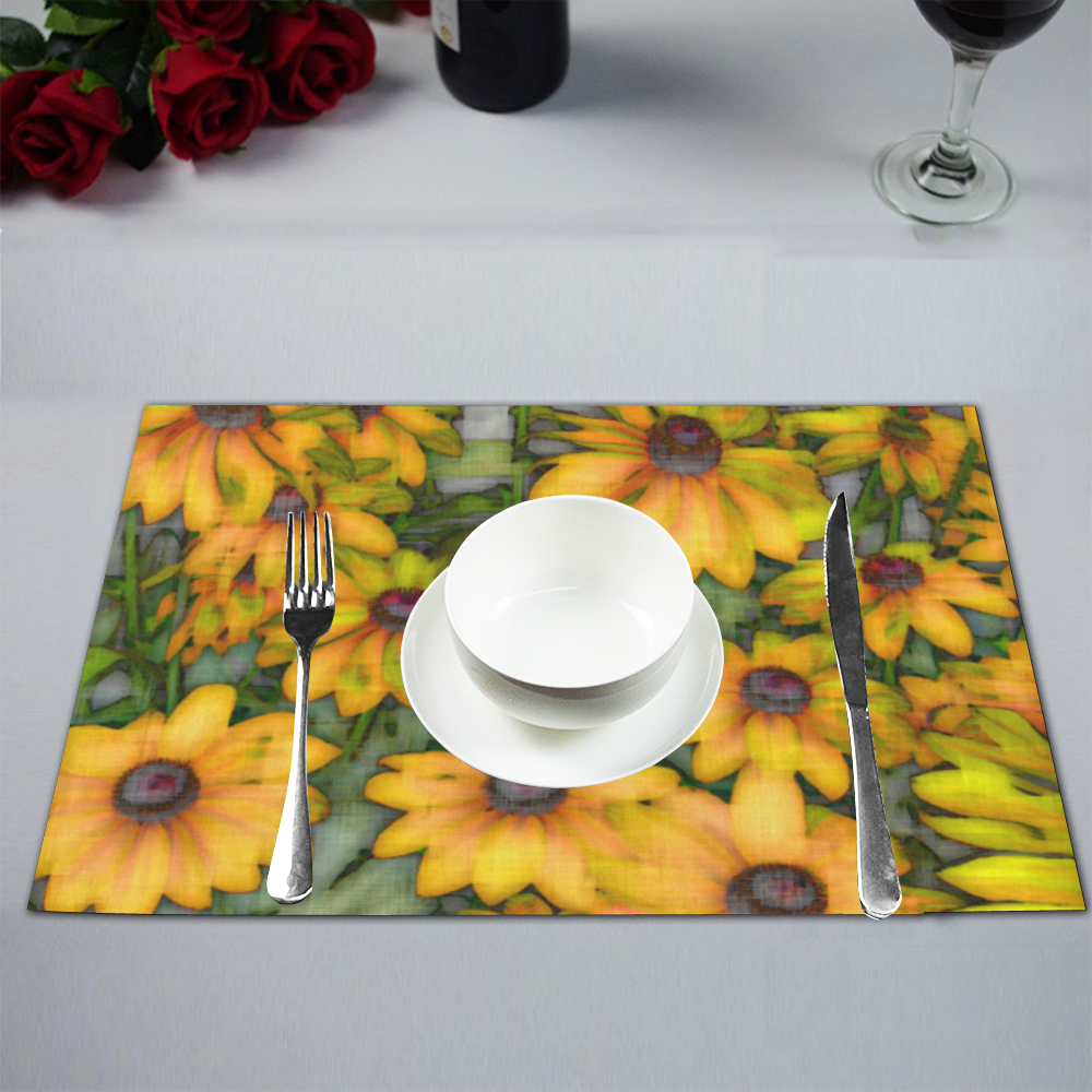 Amazing Floral 28A by FeelGood Placemat 12’’ x 18’’ (Set of 6)