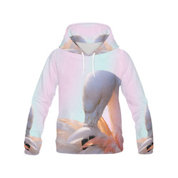 Flamingo Pink Mint All Over Print Hoodie for Men (USA Size) (Model H13)
