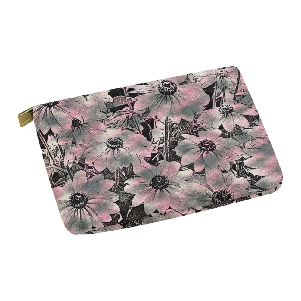 wonderful sparkling Floral A by JamColors Carry-All Pouch 12.5''x8.5''